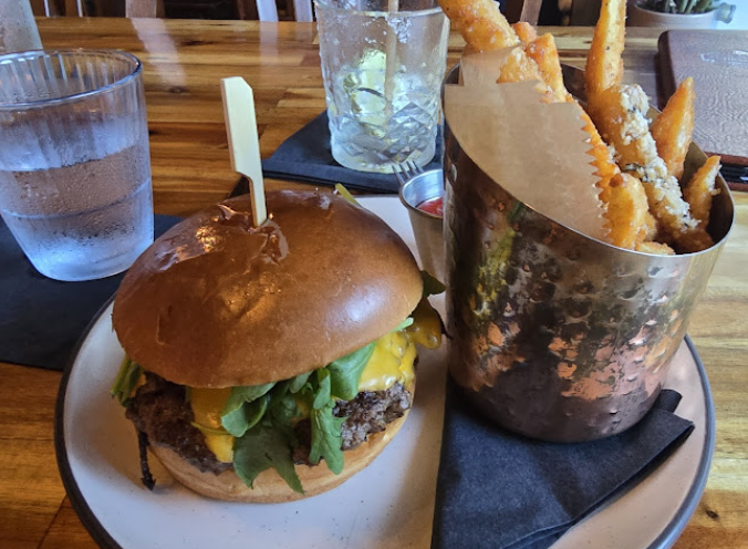 The Stubborn Mule signature dishes Smash BurgerChicken LinguiniStubborn Mule Burger